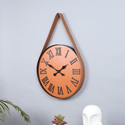 Roman Leather Belt Clock