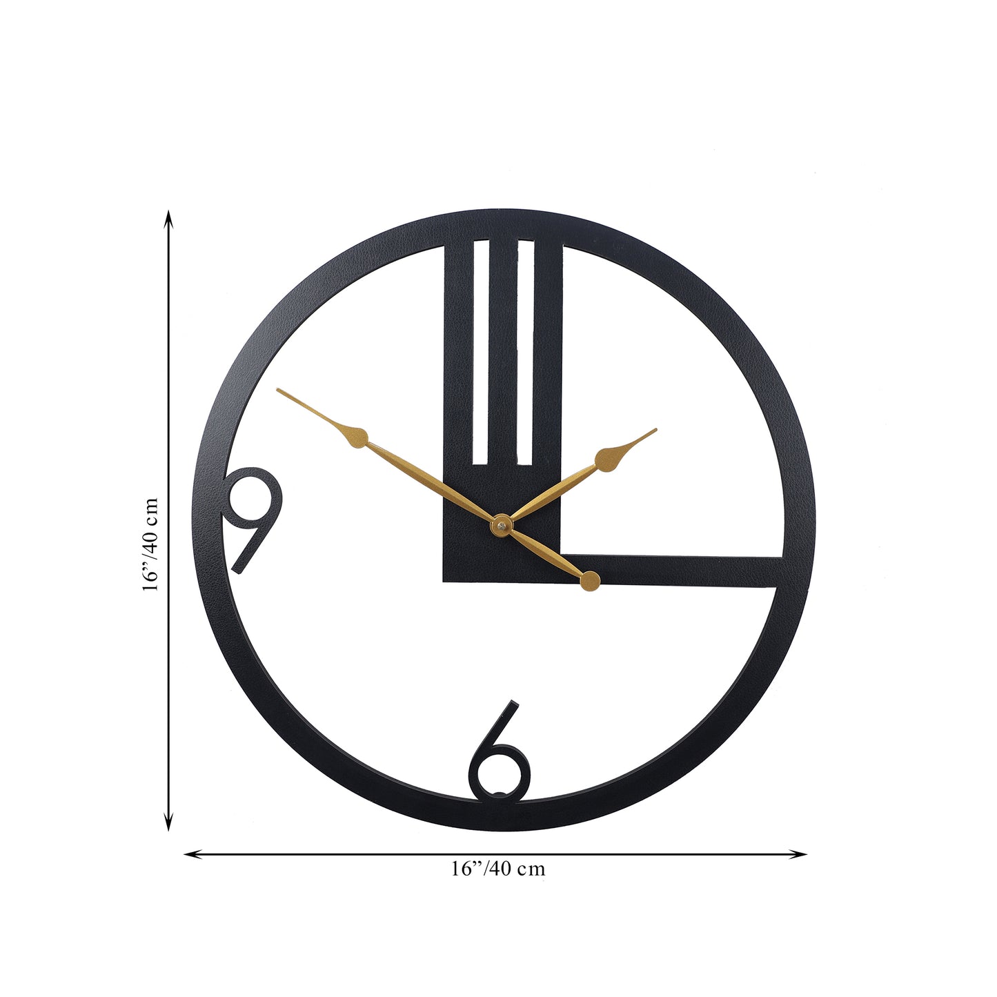 9-6 black 6mm clock